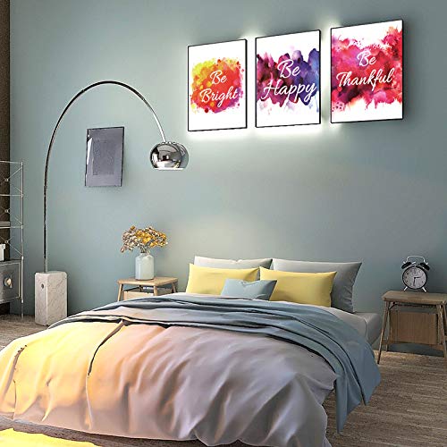 9 Pieces Inspirational Poster Art Colorful Abstract Paint Unframed Inspirational Posters For Home Office Watercolor Canvas Print Decoration #TOP1