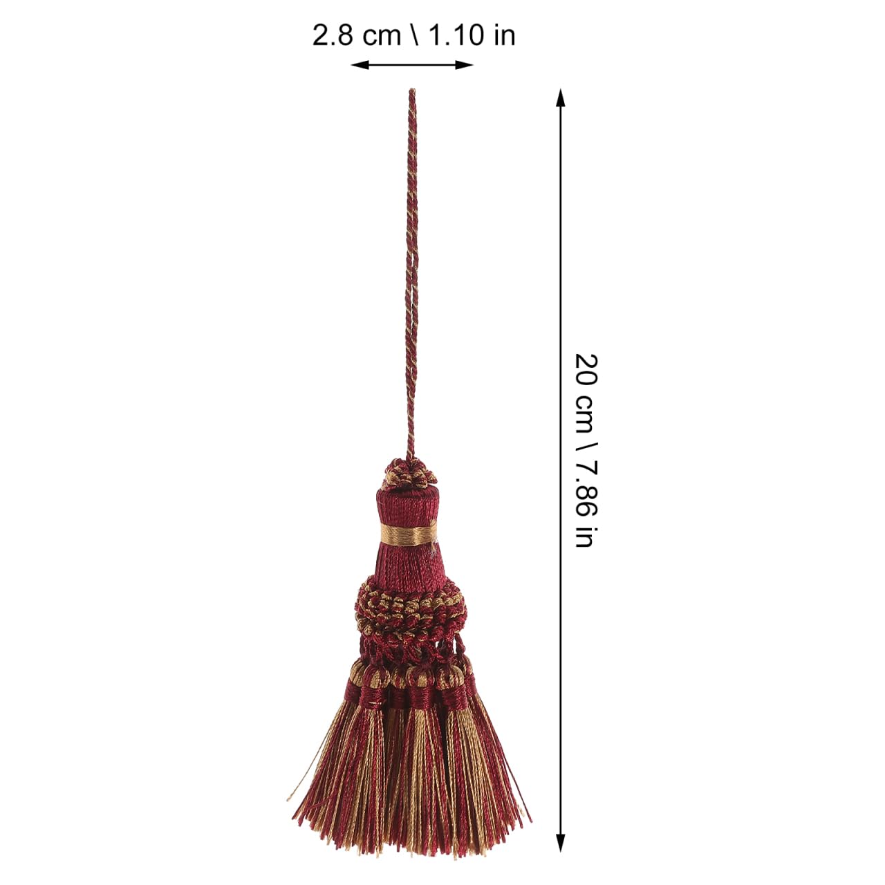 2piezas Colgante De Artesanal para Adornos De Cortinas Decoración Borlas Largas Accesorios para Hogar Manualidades Llaveros Y DecoracióN De Puertas 7.87X1.1X1.1Inches