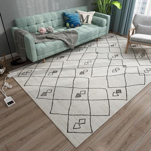 AIBOTY Soft Plush Heated Area Rug with Adjustable Temperature - Electric Warming Carpet for Bedroom/Living Room, Auto Shut-Off & Graphene Safe Heating,55 * 90cm AIBOTY Soft Plush Heated Area Rug with Adjustable Temperature - Electric Warming Carpet for Bedroom/Living Room, Auto Shut-Off & Graphene Safe Heating,55 * 90cm