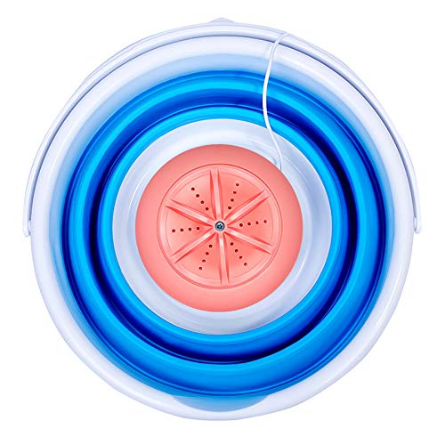 Macaron Faltbarer Eimer für Waschmaschine, klein, Haushalt, tragbar, Mini-Waschmaschine, Lazy Pink