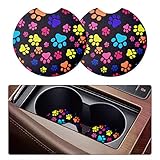 2 Pack Car Coasters for Drinks Absorbent - 2.75 Inch Cute Car Cup Holder Coasters for Women,...
