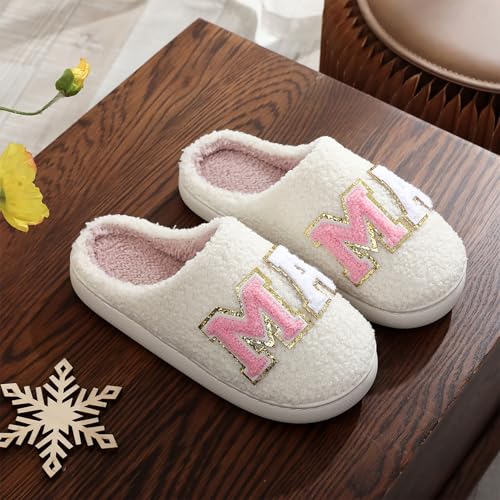 Image of LNERIP Slippers Winter Womens Mens Fluffy Plush Slippers Animals Cute Cartoon House Slippers Cuddly Warm Shoes Indoor Outdoor Girls Women