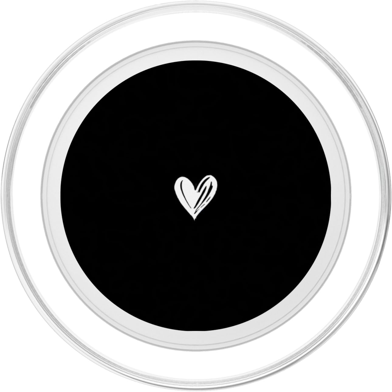 Cute Heart Love Black PopSockets PopGrip for MagSafe