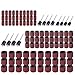 UEETEK 102pcs bandas de tambor que enarena pedacitos determinados de la con mandriles de goma para uñas taladro Kit Proxxon Foredom herramientas rotatorias 80 Grit