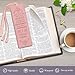 FINPAC Leather Bible Bookmarks, Vegan Religious Bookmarks, Bible Verse Book Markers Church Gifts for Women Men [Trust in The Lord with All Your Heart] - Pink