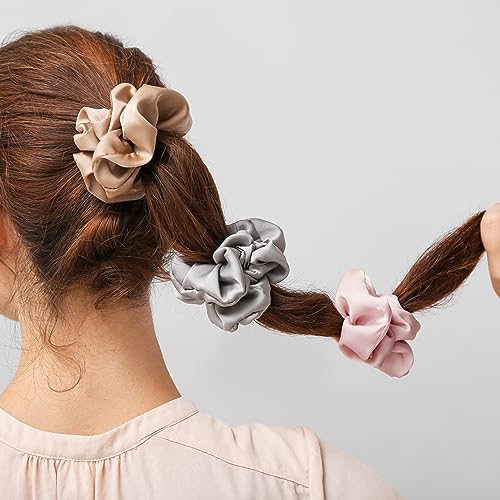 townssilk Silk Skinnie Hair Bobbles hairscrunchies 100% Pure Mulberry Silk 22 Momme Hair Friendly Luxury Elastic Hair Bobbles Colour Luxury diamonds 3pc - Image 3