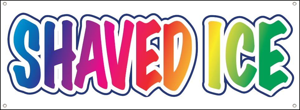 4 Less CO 18x48 Inch Shaved ICE Vinyl Banner Sign wb1L