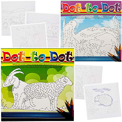 alles-meine.de GmbH 2 Stück _ große XL - Malbücher / Malblöcke - A4 - Zahlen & Punkte verbinden & von Punkt zu Punkt…