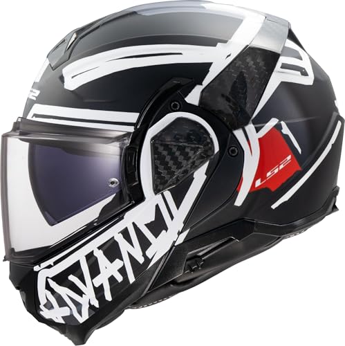 LS2, Casco Moto Modular ADVANT II TAPE Black, M