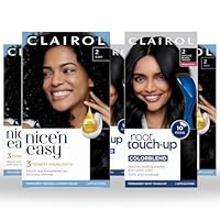 Clairol Nice'n Easy 2 Black Permanent Hair Dye & Root Touch-Up Multi-Pack Bundle