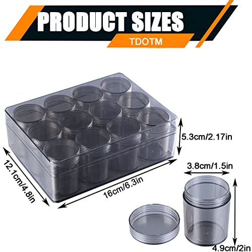 Image of Bead Organizer 12 Grids X 4 Pack Storage Containers and Storage, Round Storage Containers for Organizing, Lego Jewelry Nail Seed Stud Perler Small Parts Storage Organizers Container with Lids