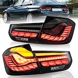 VLAND Tail lights Assembly Fit for BMW 3 Series F30 F35 F80 Sedan 6th Gen 2013-2018, Plug-and-play, Smoked