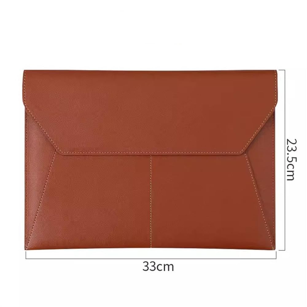 Etui na dokumenty ze skóry PU, Teczka na dokumenty ze skóry PU, 33 x 23,5 cm, wielokolorowa, opakowanie 2 szt.(Red)