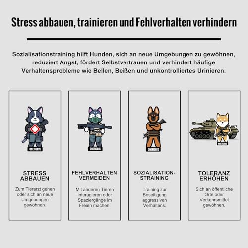 OneTigris Maulkorb für Hunde, Leicht und Weich Maulkorb füttern und Trinken erlaubt, Für das Sozialisierungstraining, Atmungsaktive Haustier Maske, Klettverschluss, schützt vor Bellen & Beißen (XXL)