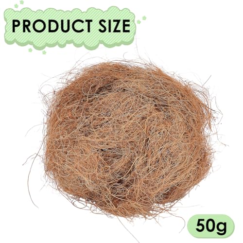 CREATCABIN 50g Kokosfaser Für Vogelnester Loses Vogelstreusubstrat Natürliches Vogelnest Wärmezubehör Kanarienvogel Finken Sittiche Kolibris Nistmaterial Seide Für Käfiggärten Baumstämme