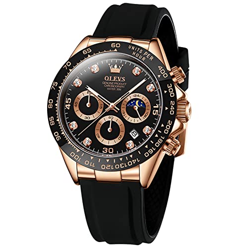 Montre silicone pour homme OLEVS lumineuse pour lire l'heure la nuit