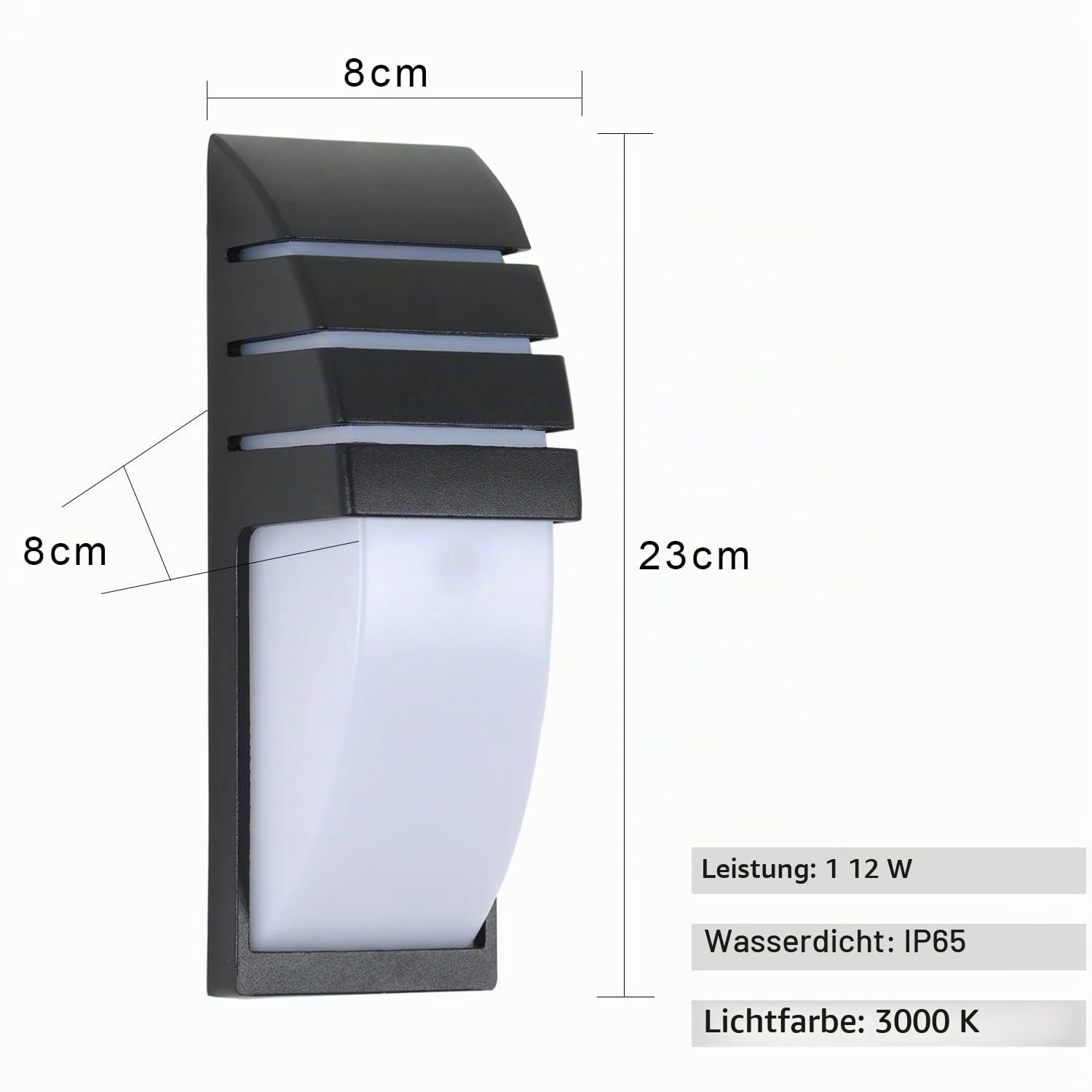 Comely 2 StücK LED Wandleuchte Innen/Außen,12W Moderne Wandlampe LED Aussen