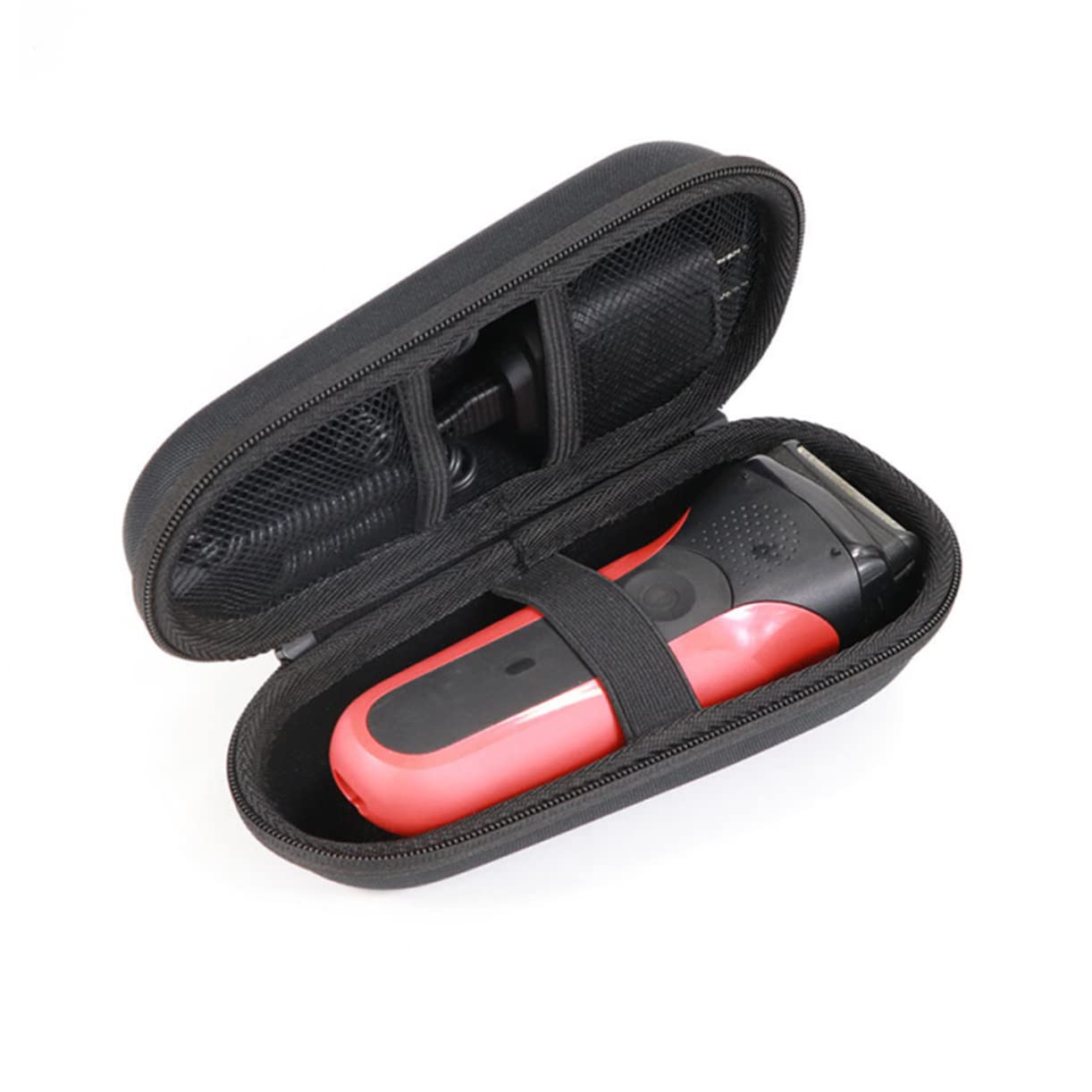 Angoily 3pcs Men Hair Clipper Case Electric Shaver Storage Bag Mesh Pockets Travel Organizer Padded Protection Compact Travel Storage for Razor Attachments