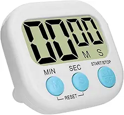 Timer Digital Temporizador Imã Multifuncional - Mini Cronômetro com Alarme Alto, LCD Grande e Suporte Versátil para Cozinhar, Estudar, Treinar e Muito Mais!