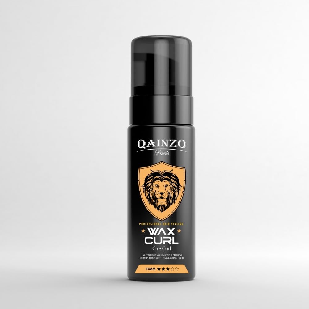 Qainzo Cire Coiffante Wax Curl pour Boucles Sculpter, Mousse
