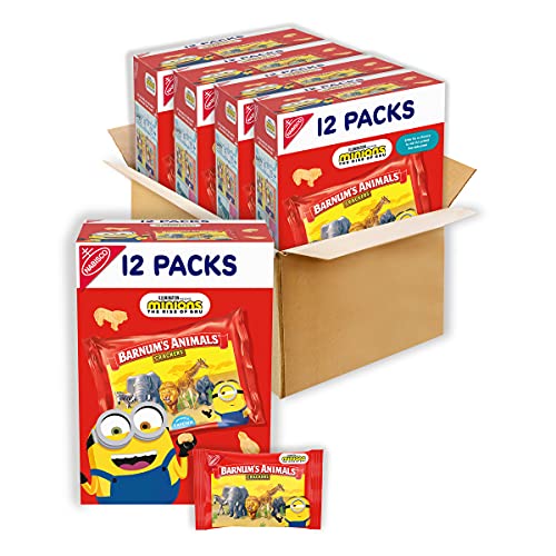 BARNUM S ANIMALS Crackers School Lunch Box Snack, Original, 48 Oz, Pack of 4