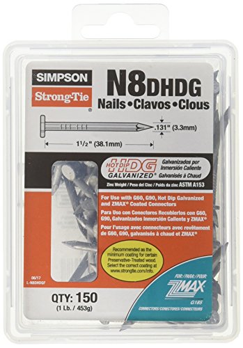 Best Seller SIMPSON STRONG TIE N8DHDG-R 1LB N8X1-1/2 HDG Nails
