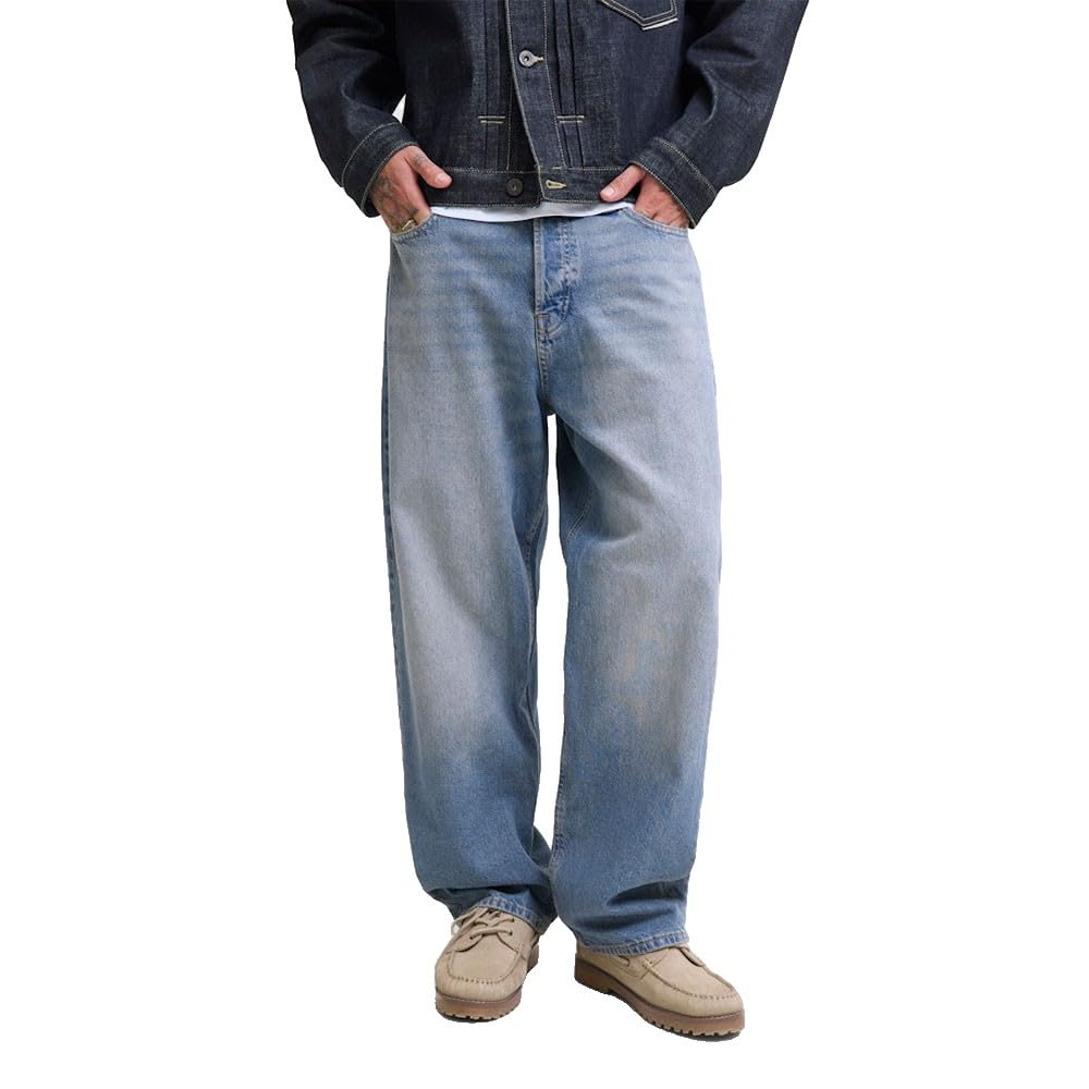 Jack & Jones Men's Blue Denim Baggy Fit Jeans Jjialex Jjoriginal Sq 071 Noos Baggy Fit Jeans, 32 W/32 L
