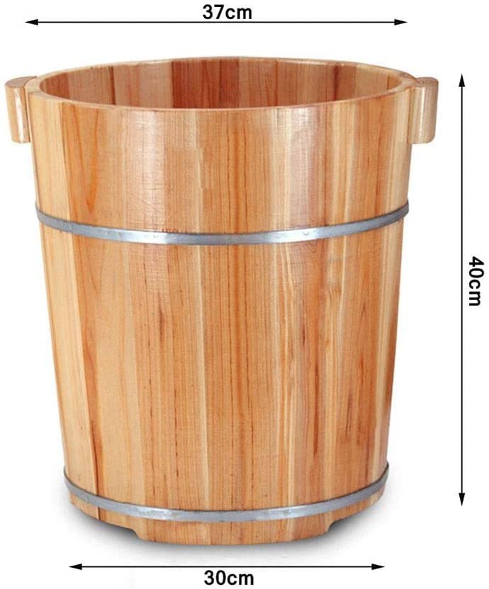 Cedar Barrels, Tinas para Baño de Pies, Lavabos Elevados, Tinas para Pedicura, Cubetas de Madera para Baño de Pies con Tapas, Hogar, Hotel miniatura 2