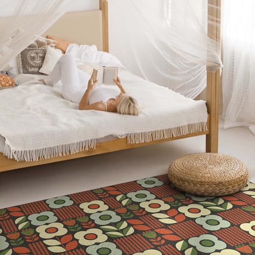 Tapis de sol vinyle 150x225 cm PVC rectangle pour intérieur et maison