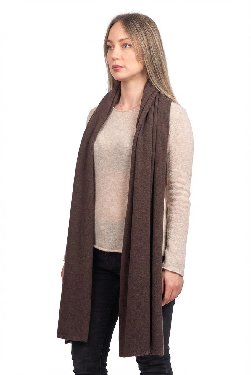 DALLE PIANE CASHMERE Stola Donna 100% Cashmere | Stola elegante da cerimonia e sera, 60x205cm, versatile in ogni stagione, idea regalo per lei, Made in Italy