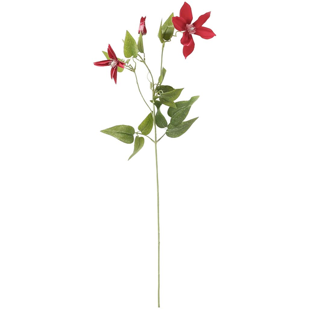 Flores artificiales sin mantenimiento para decorar mesas de comedor con seda roja