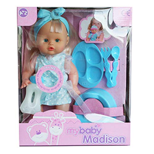 A to Z 33021 My Baby Madison Doll, Pink, Blue - Image 2