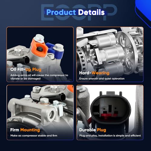 Image of ECCPP AC Compressor Fit for Mercedes-Benz C230 C240 C320 CL500 CLK320 CLS500 E320 GL550 S500 2006-2011 Fast Cooling AC Compressor for Car