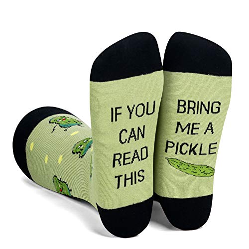 Zmart Unisex Pickle Socks Pickle Gifts for Women Men, If You Can Read This Socks Pickle Lover Gifts