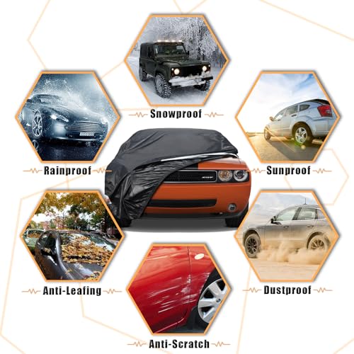 Image of Dodge Car CoverCustom-Fit Car Cover for Dodge Charger, Waterproof All-Weather Car Cover, Lightweight Full Exterior Cover for Outdoor Protection Against Sun, Rain, Dust, Snow, and Wind.