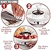 Electric Fondue Maker Deluxe Set w 4 Forks- Removable Serving Tray & Chocolate Melting, Warming Setting- 4th of July Summer S'mores Kit- Dip Snacks Marshmallows Strawberries- Party Appetizers Desserts