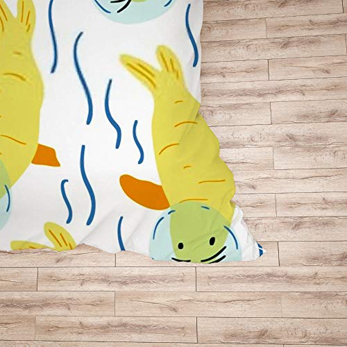 Housse de couette imprimée lions de mer mignons en tissu 100 % polyester résistant