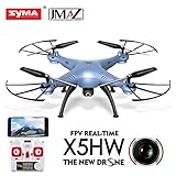 JMAZ Syma X5HW FPV RC Quadcopter Drone HD WiFi FPV Camera Take Picture Record Video Hover Function Blue with a Flying Toy