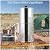 Stainless Steel Countertop Water Filtration System with Carbon and Fluoride Filters - Gravity-Fed, 2.25 Gal, Water Level Spigot - Ideal for Home, RV, Camping