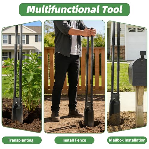 LLARGUEST Post Hole Digger para Jardinería 54 Inch miniatura 6