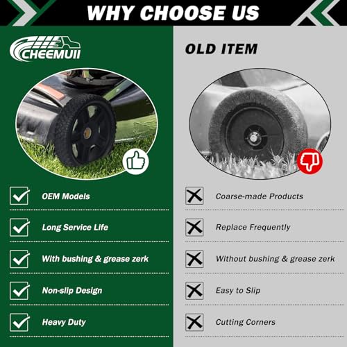 CheeMuii Lawn Mower Wheels Comparison