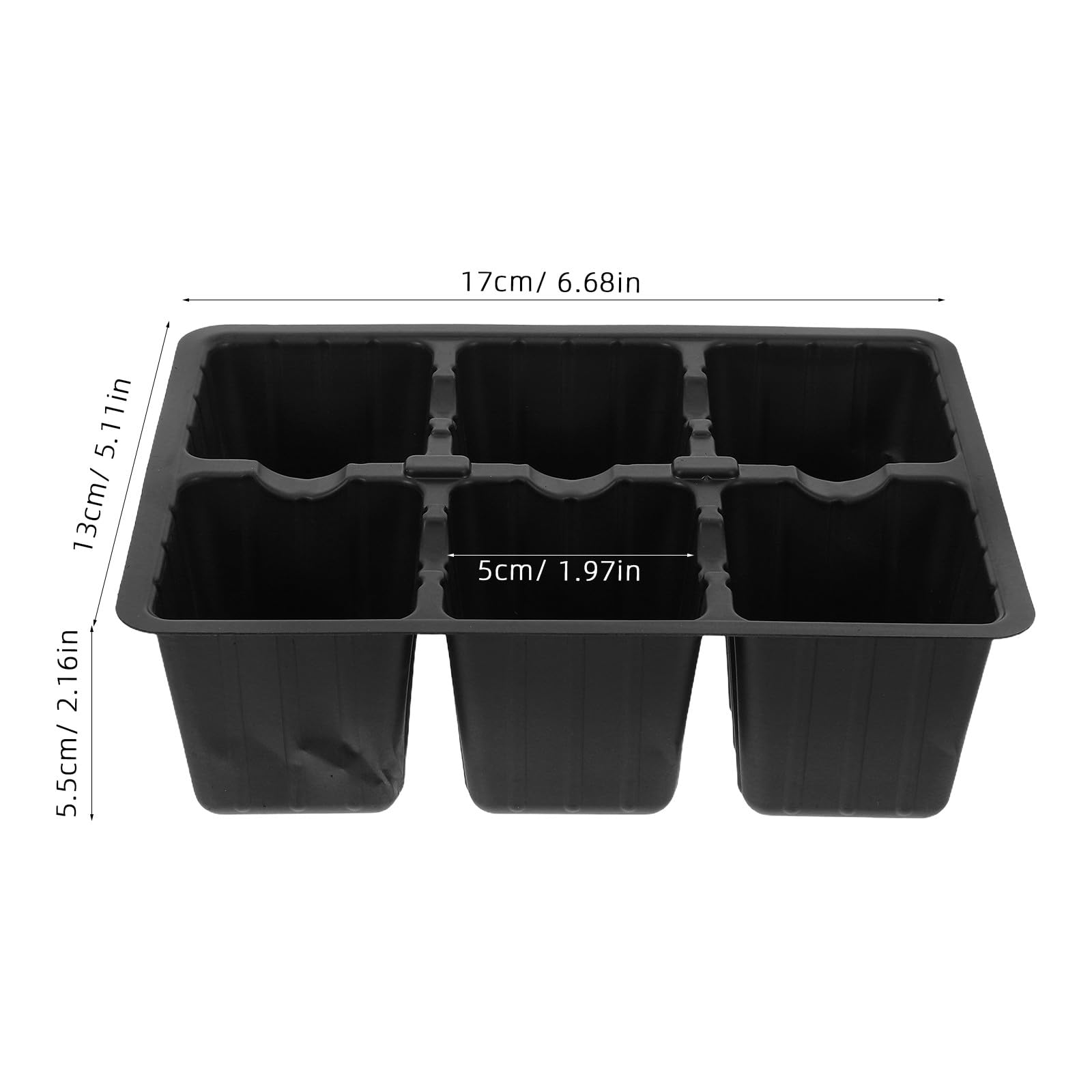 30 bandejas Reutilizables para semilleros - Bandejas de 6 Celdas para vivero - de Cultivo para semilleros de Interior en Invernadero para germinación