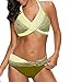 Produktbild KUKICAT Damen Bikini Retro Stil Polka-Punkt mit Hoher Taille Badeanzug Set High Waist Mollige Große Größen Polka Dots Push Up Strand Bademode Bikinioberteil Nackenträger