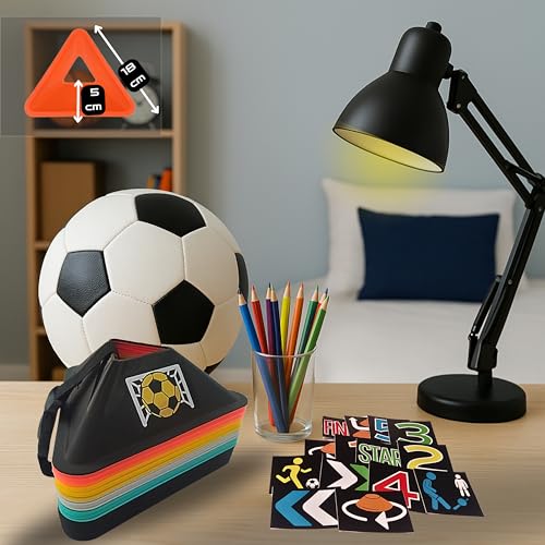 51games - Mis Conos de Fútbol | Conos de Entrenamiento con Stickers de fútbol | Diseña Tus circuitos y desarrolla técnica y Agilidad | Regalo Ideal niños 5-10 años - imagen 4