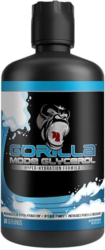 Gorilla Mode - Fórmula hidratante de glicerol líquido para pre-entrenamiento para bombas intensas · Hiperhidratación intramuscular · Mayor potencia