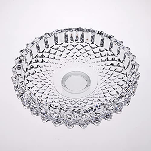 Round Cut Glass Ash Tray Set of 1 Crystal Clear Glass Ashtray | Cigarettes Ash Tray | Tabletop Ashtray for Home | Office and Hotel | Cigarette Ash Collect Tray | Glass Smoking Tray-picture-15