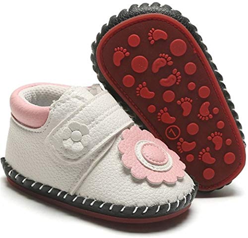 Image of HsdsBebe Baby Boys Girls Pu Leather Hard Bottom Walking Sneakers Toddler Rubber Sole First Walkers Infant Cartoon Slippers Crib Shoes