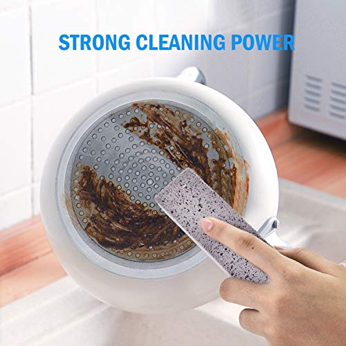 YoleShy 20 Pcs Pumice Stones Sticks Cleaner, Grey Pumice Scouring Pad for Cleaning Toilet Bowl Ring, Bath, Household, Kitchen, Pool - Removing Rust & Lime Calcium