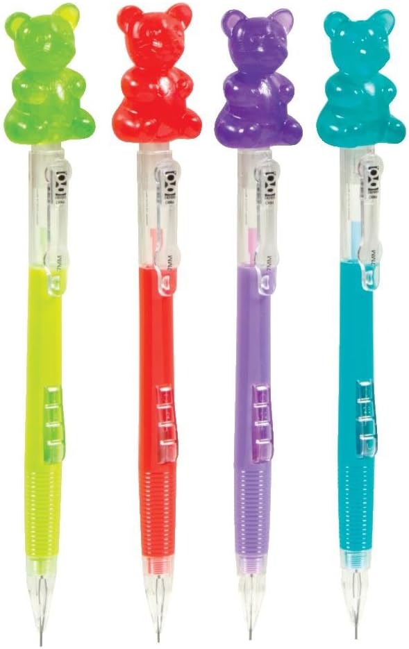 Raymond Geddes Scented Gummy Bear Mechanical Pencils, 0.7mm, 24 Pack (69851)