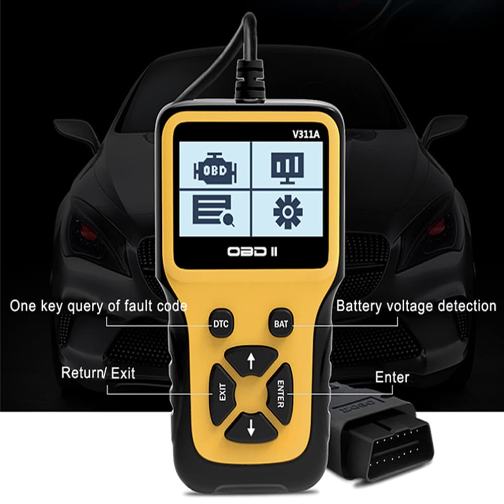 Test della Tensione della Batteria del Rilevatore di Guasti dell' Auto Riloer, Lettore di Codice Diagnostico della Luce di Guasto del Motore OBD2 Universale